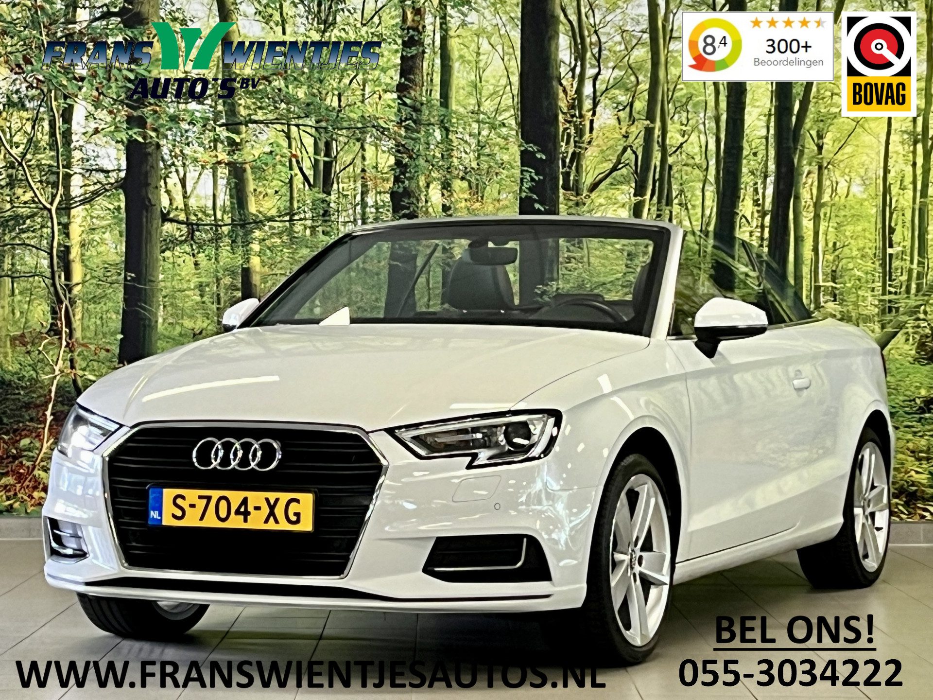 Audi A3 Cabriolet 1.6 TDI | Cruise Control | Navigatie | Bluetooth | Airconditioning | Parkeersensoren | Stoelverwarming | Lichtmetaal 18″ |