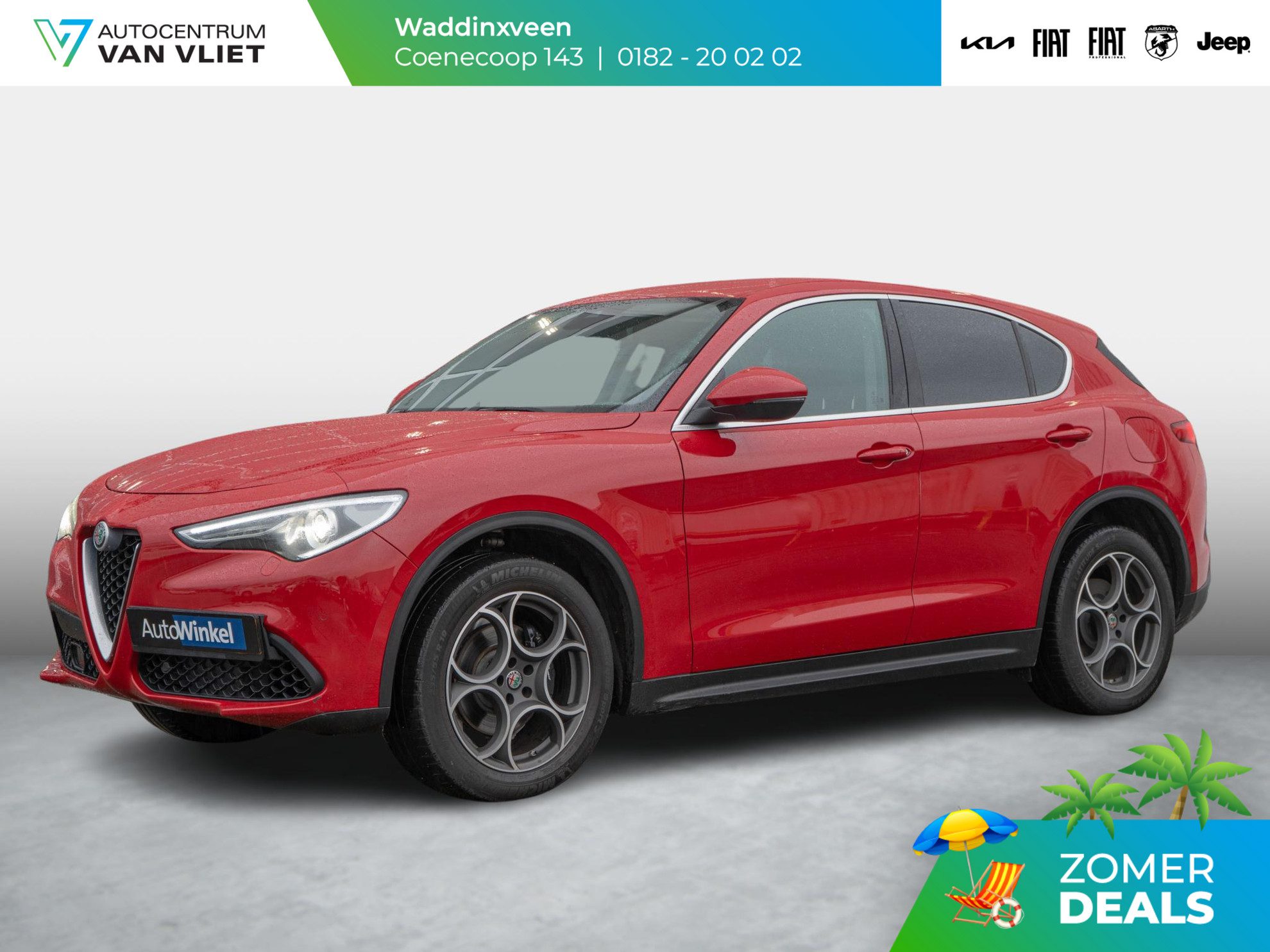 Alfa Romeo Stelvio 2.0 Turbo Aut. AWD 280pk First Edition | Rosso Alfa | 20” LM | Navi | Clima | Stoel-/Stuurverwarming