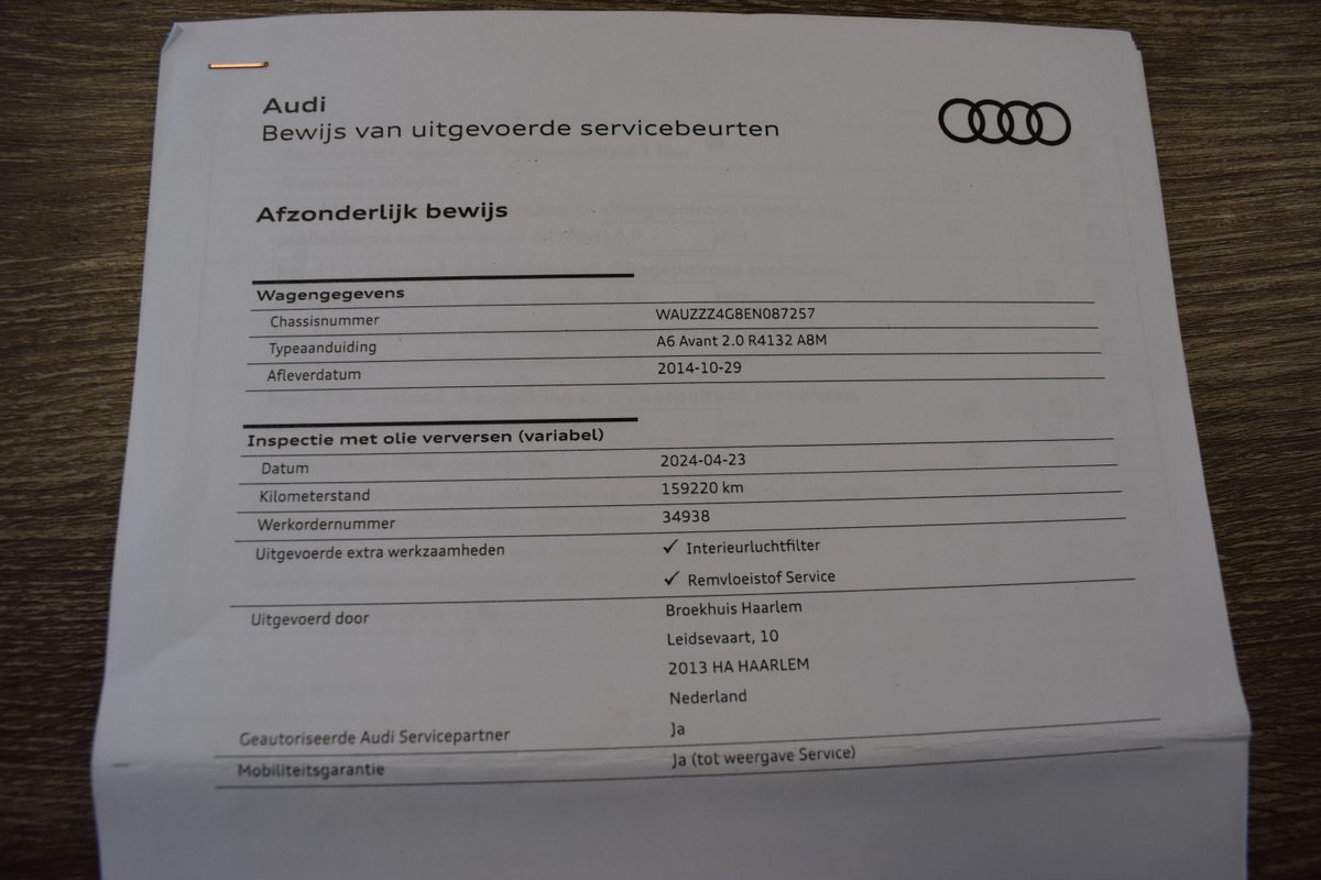 Audi A6 Avant 2.0 TFSi Automaat S-Line Sport Bi-Xenon | Half Leder | 2x S-Line | Full Map Navi | Dealer Onderhouden!!