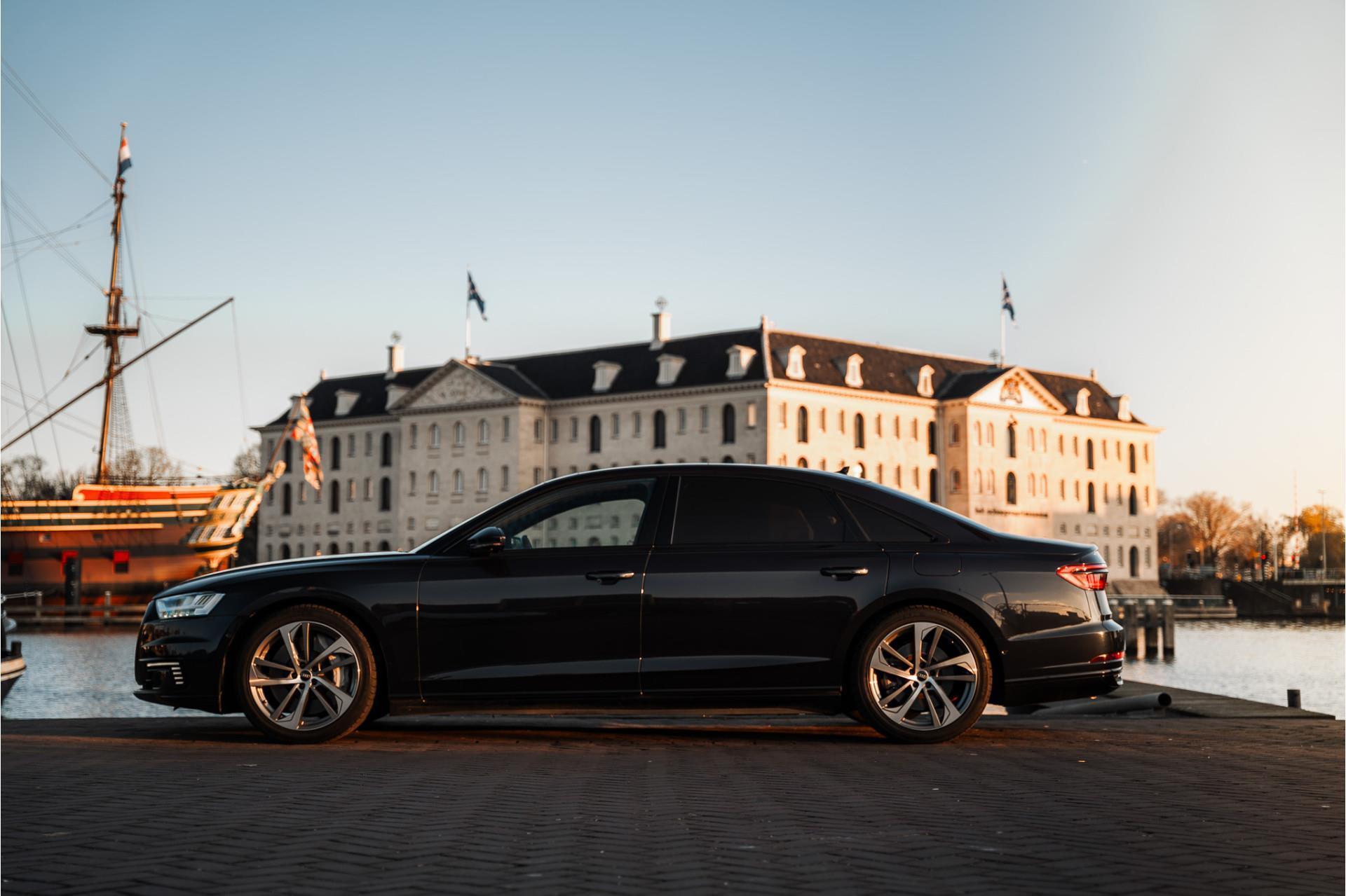 Audi A8 60 TFSIe Quattro Lang Pro Line Plus | B&O 3D Sound | ACC | Luchtvering | Servosluiting | 360 Camera | Panoramadak | 20” Inch | Garantie t/m 23-04-2025 of 100.000km