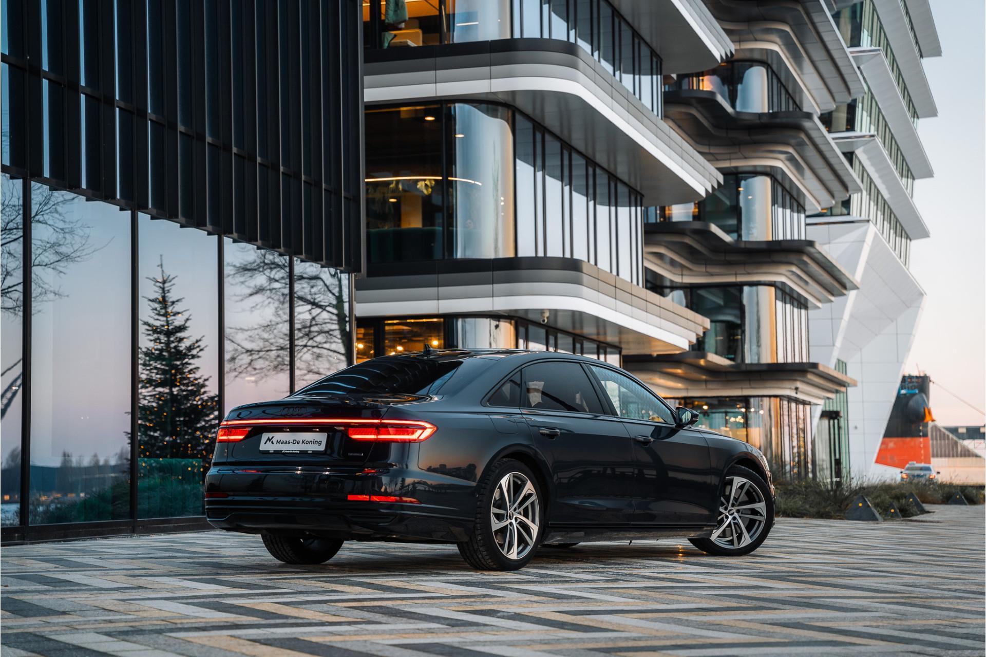 Audi A8 60 TFSIe Quattro Lang Pro Line Plus | B&O 3D Sound | ACC | Luchtvering | Servosluiting | 360 Camera | Panoramadak | 20” Inch | Garantie t/m 23-04-2025 of 100.000km