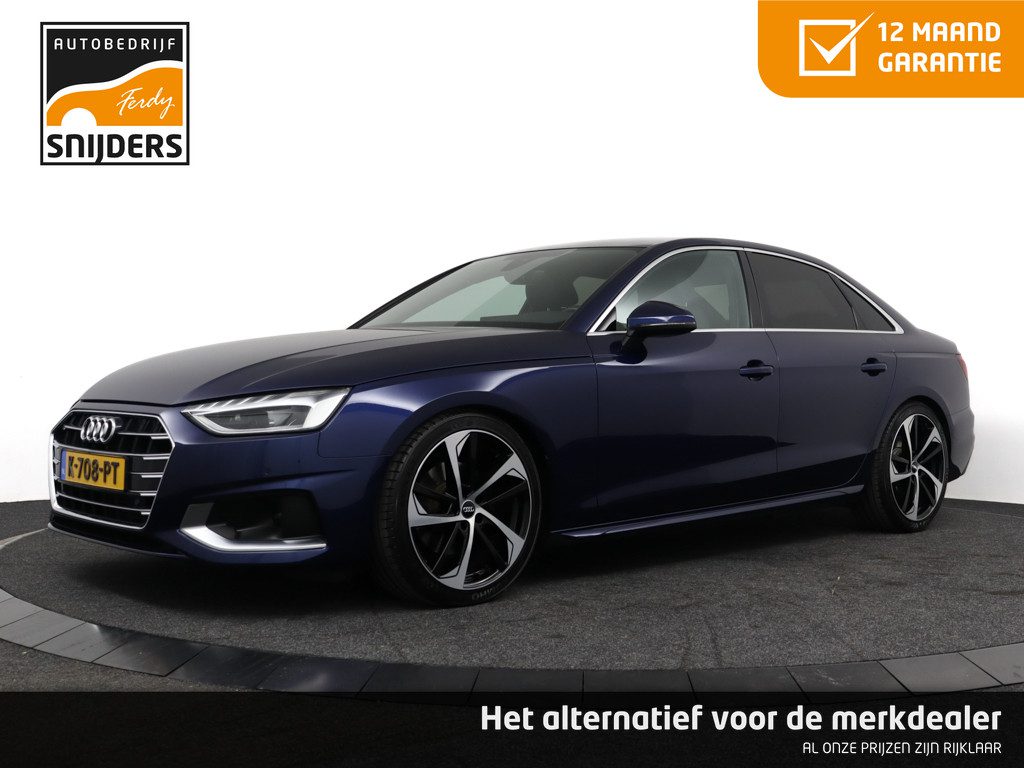 Audi A4 Limousine TFSI 150 PK S-LINE Launch Edition Sport – Navarra Blue – 12 MND GARANTIE | Virtual | PDC Camera | LED Plus | Leer | NAVI | Adap.Cruise -RIJKLAAR