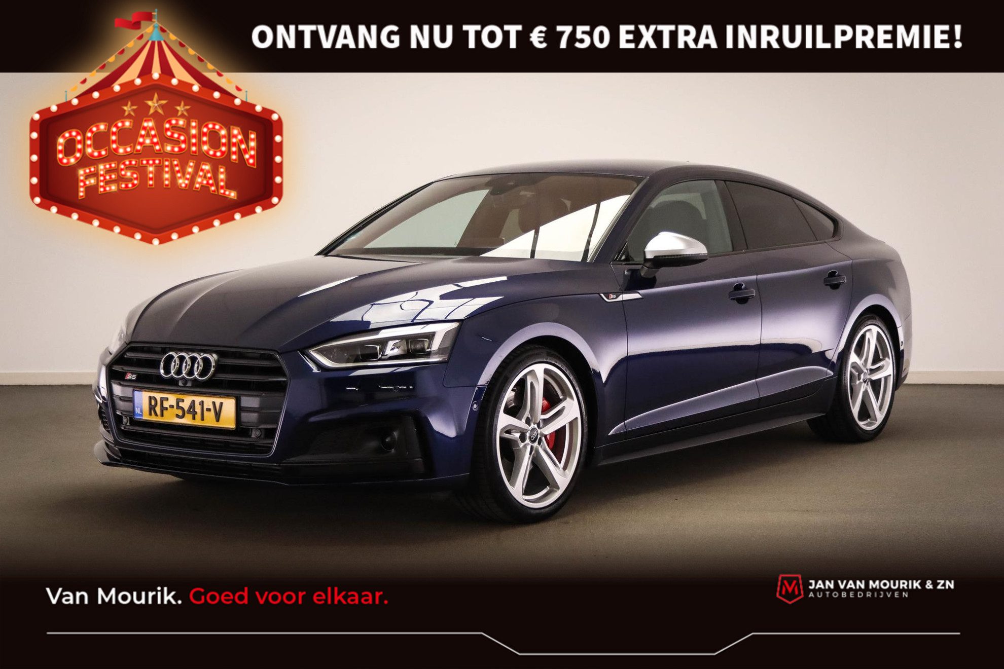 Audi A5 Sportback 3.0 TFSI S5 quattro Pro Line Plus | VIRTUAL | ASSISTENTIE CITY EN PARKING / TOUR- PACK | LED | 360 CAMERA | TREKHAAK | 19″ | DEALER ONDERHOUDEN