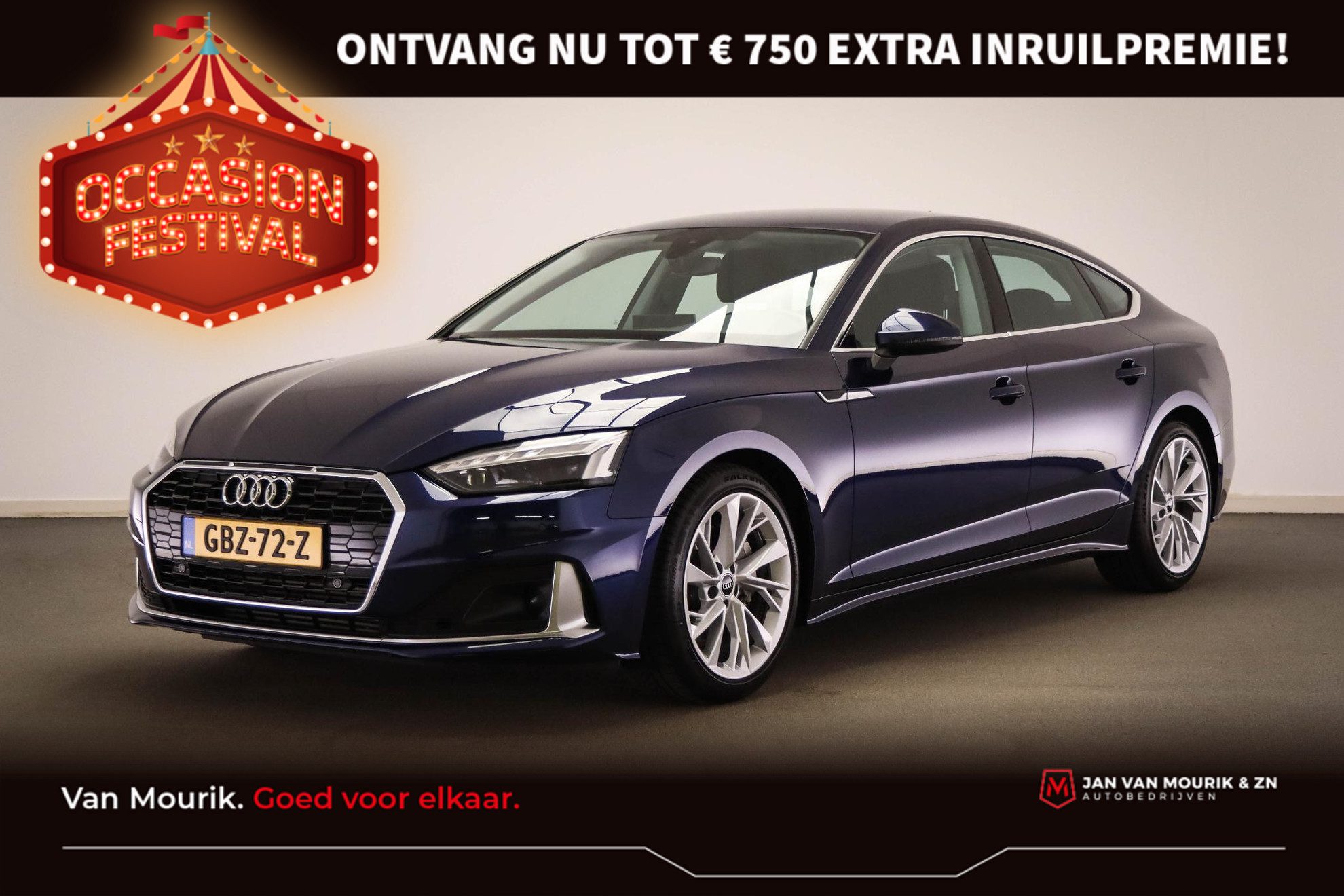 Audi A5 Sportback 40 TFSI Advanced Edition | ASSISTENTIE RIJDEN / PARKING- PACK | MASSAGE | VIRTUAL COCKPIT | ACC | DRAADLOZE LADER | CAMERA | 18″