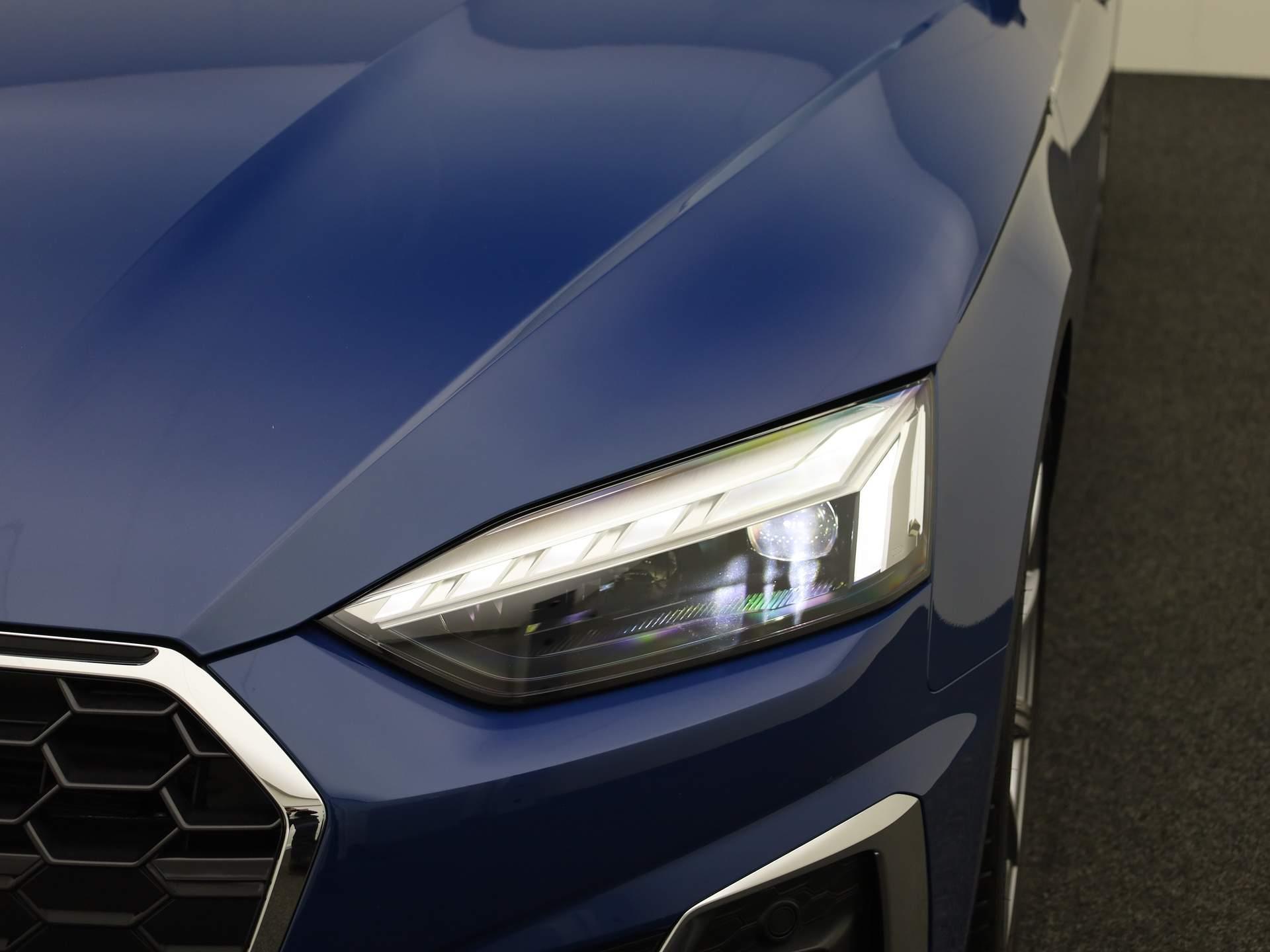 Audi A5 Sportback 40 TFSI/204PK S Line · Leder/Alcantara · Matrix-LED · Trekhaak