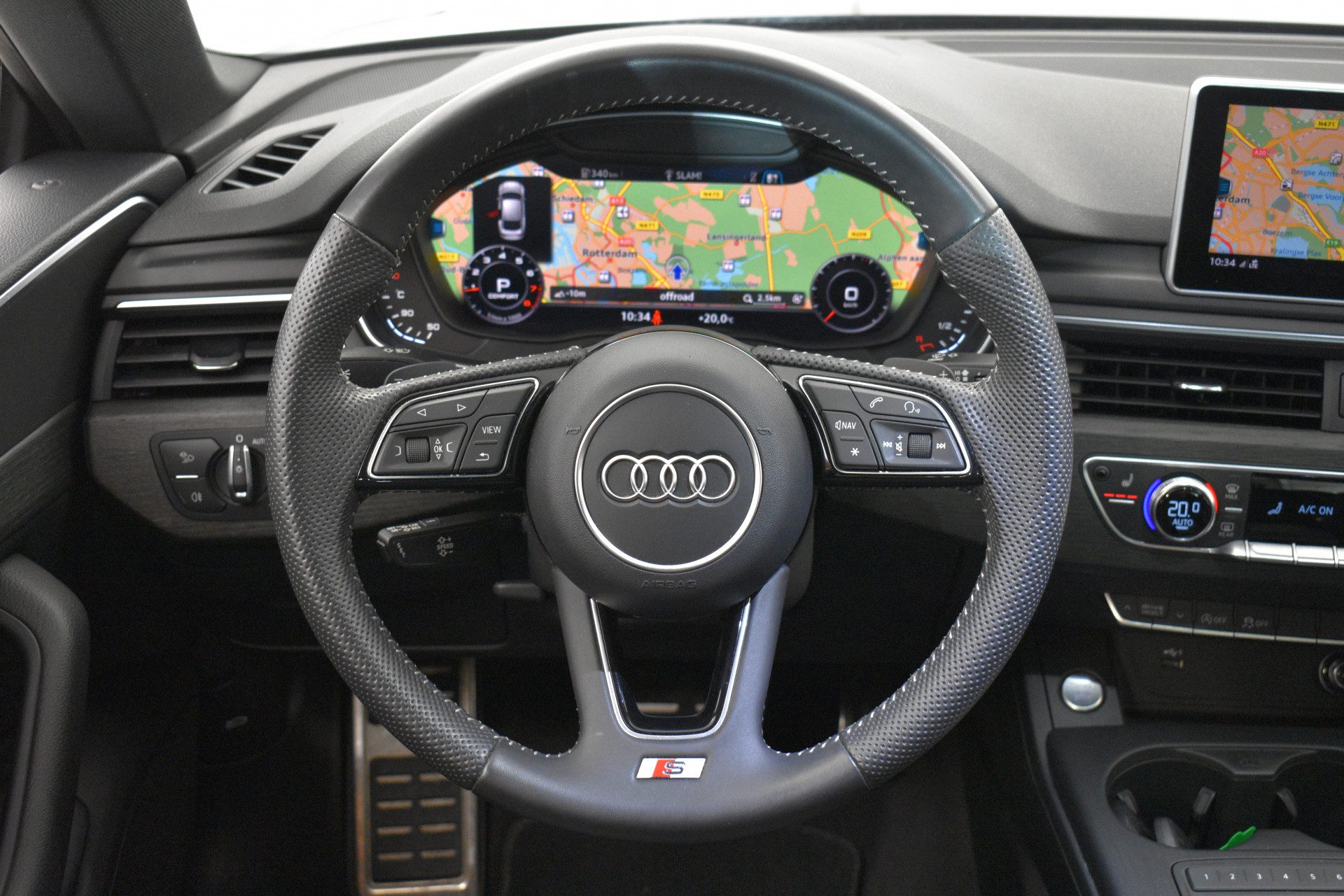 Audi A5 Sportback 45 TFSI Sport 252PK 2xS-line Virtual Groot Navi Hybride Alarm Leer Stoelverw LED