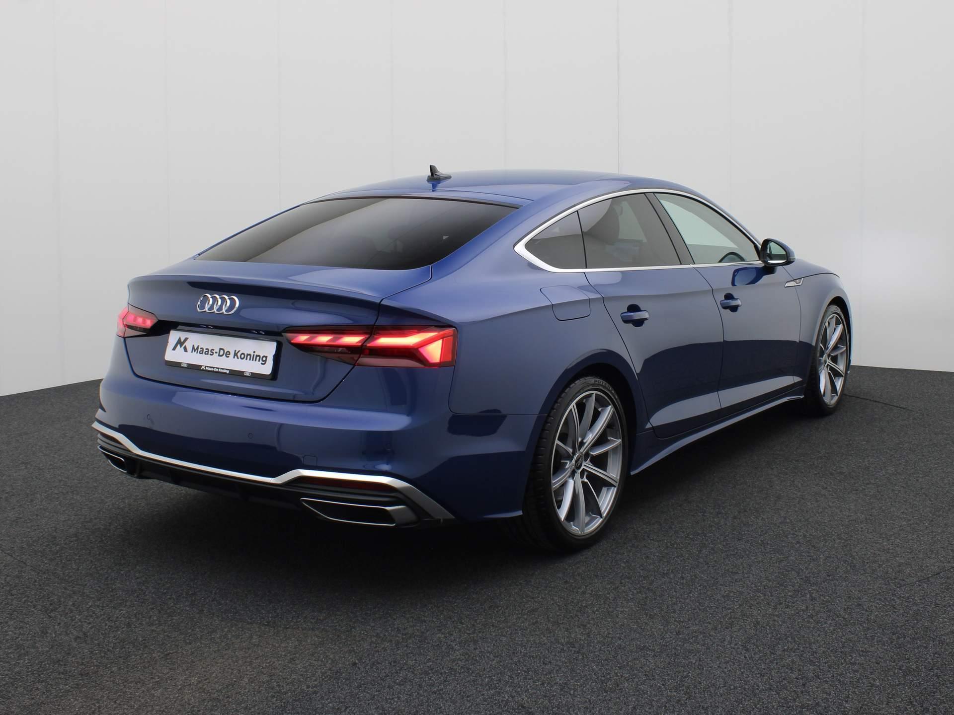 Audi A5 Sportback 40 TFSI/204PK S Line · Leder/Alcantara · Matrix-LED · Trekhaak