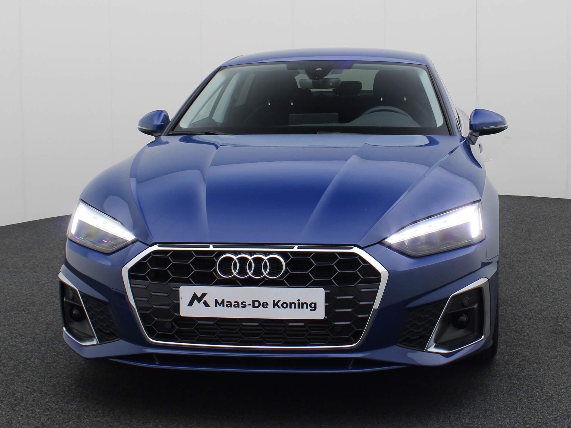 Audi A5 Sportback 40 TFSI/204PK S Line · Leder/Alcantara · Matrix-LED · Trekhaak