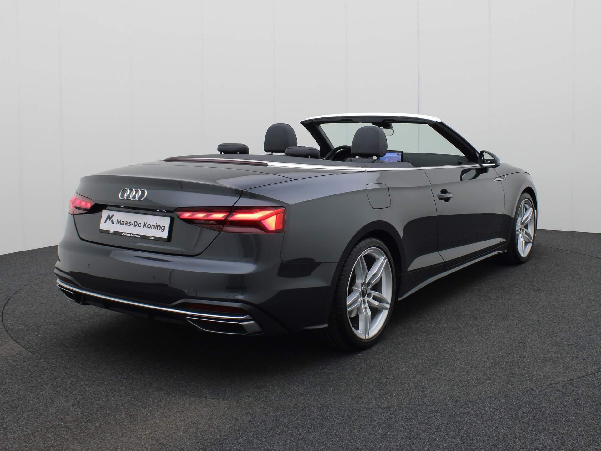 Audi A5 Cabriolet 35 TFSI/150PK Advanced · Leder/Alcantara · Drive select · Parkeersensoren + camera