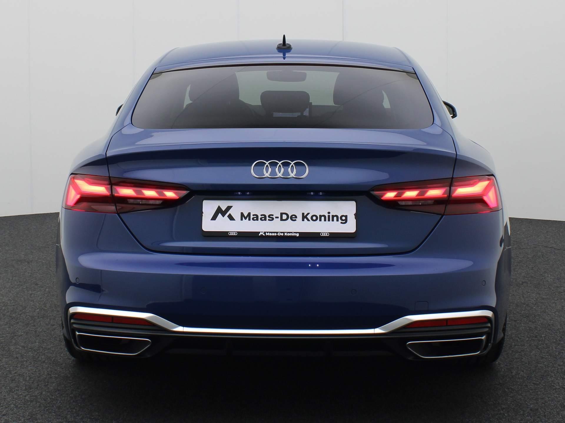 Audi A5 Sportback 40 TFSI/204PK S Line · Leder/Alcantara · Matrix-LED · Trekhaak