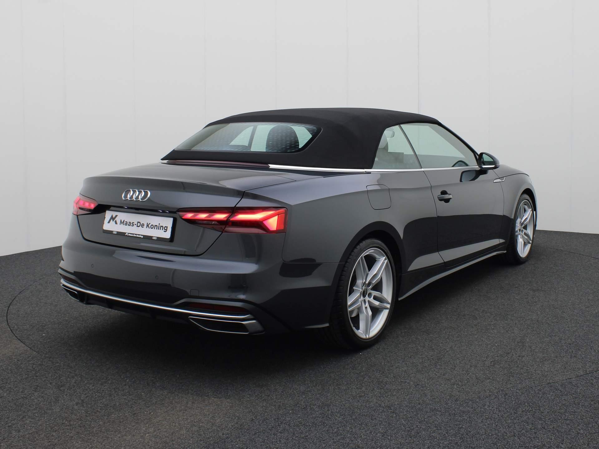 Audi A5 Cabriolet 35 TFSI/150PK Advanced · Leder/Alcantara · Drive select · Parkeersensoren + camera