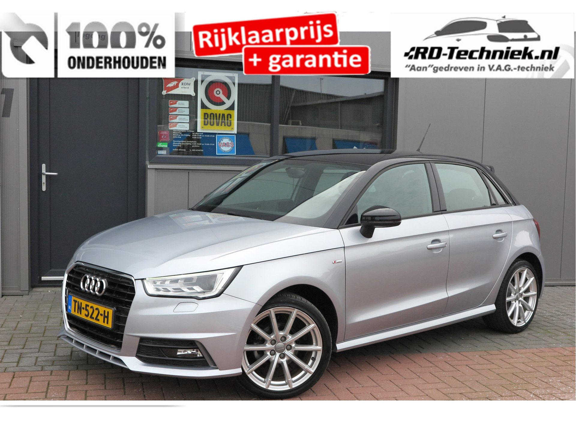 Audi A1 Sportback 1.0 TFSI 95pk Advance Sport 2x S-Line 4 deurs Led/Xenon , Cruise, Navigatie, LMV, Bluetooth telefoon, Armsteun, Multifuntioneel stuur, Mistlampen, Half lederen bekleding, etc