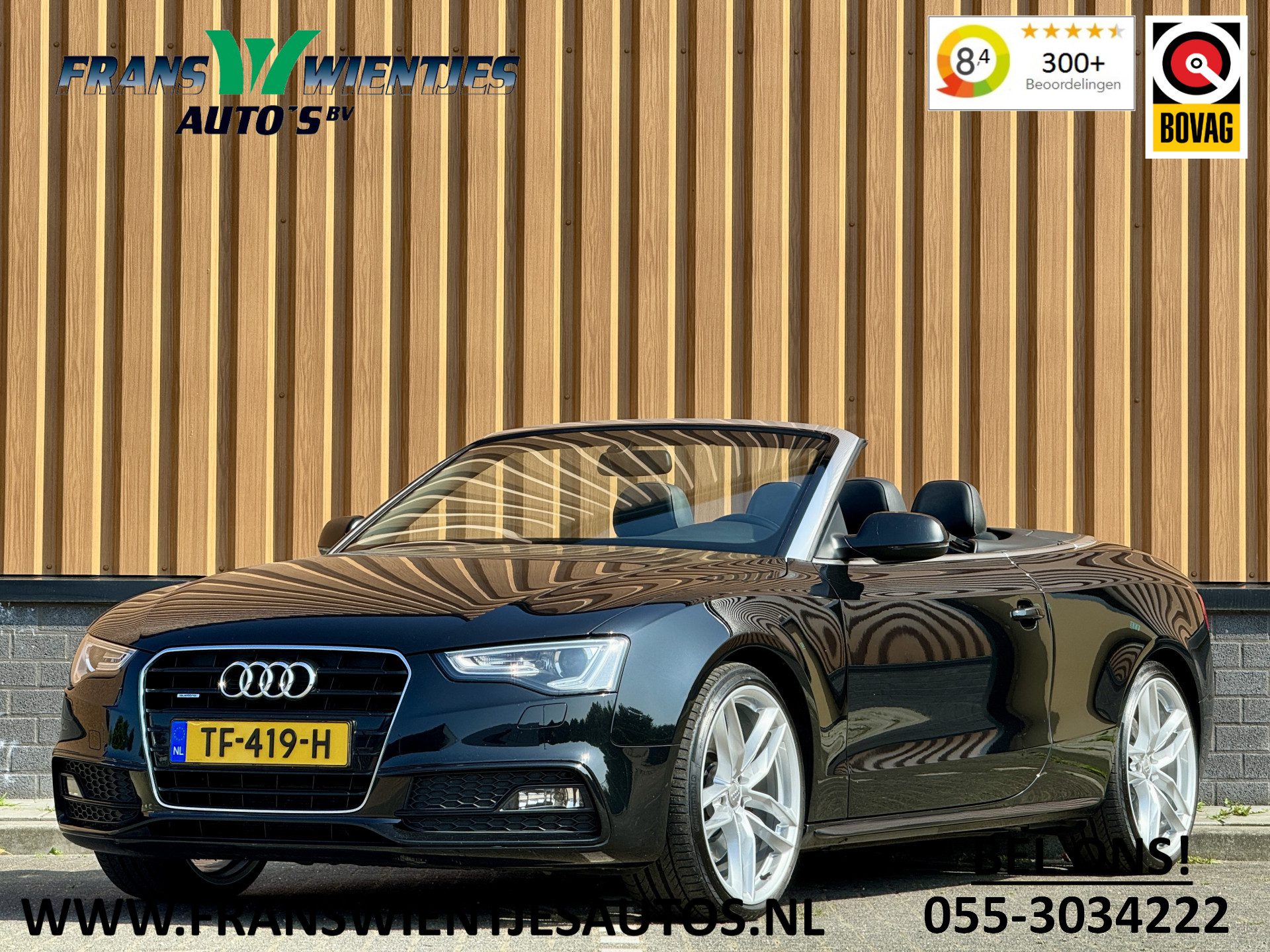 Audi A5 Cabriolet 3.0 TFSI quattro Sport Edition Open Days | 272 PK! | Afneembare Trekhaak | 20″ Lichtmetaal | Bang & Olufsen | Elektrische Stoelen | Navigatie | Bluetooth | Stoelverwarming |