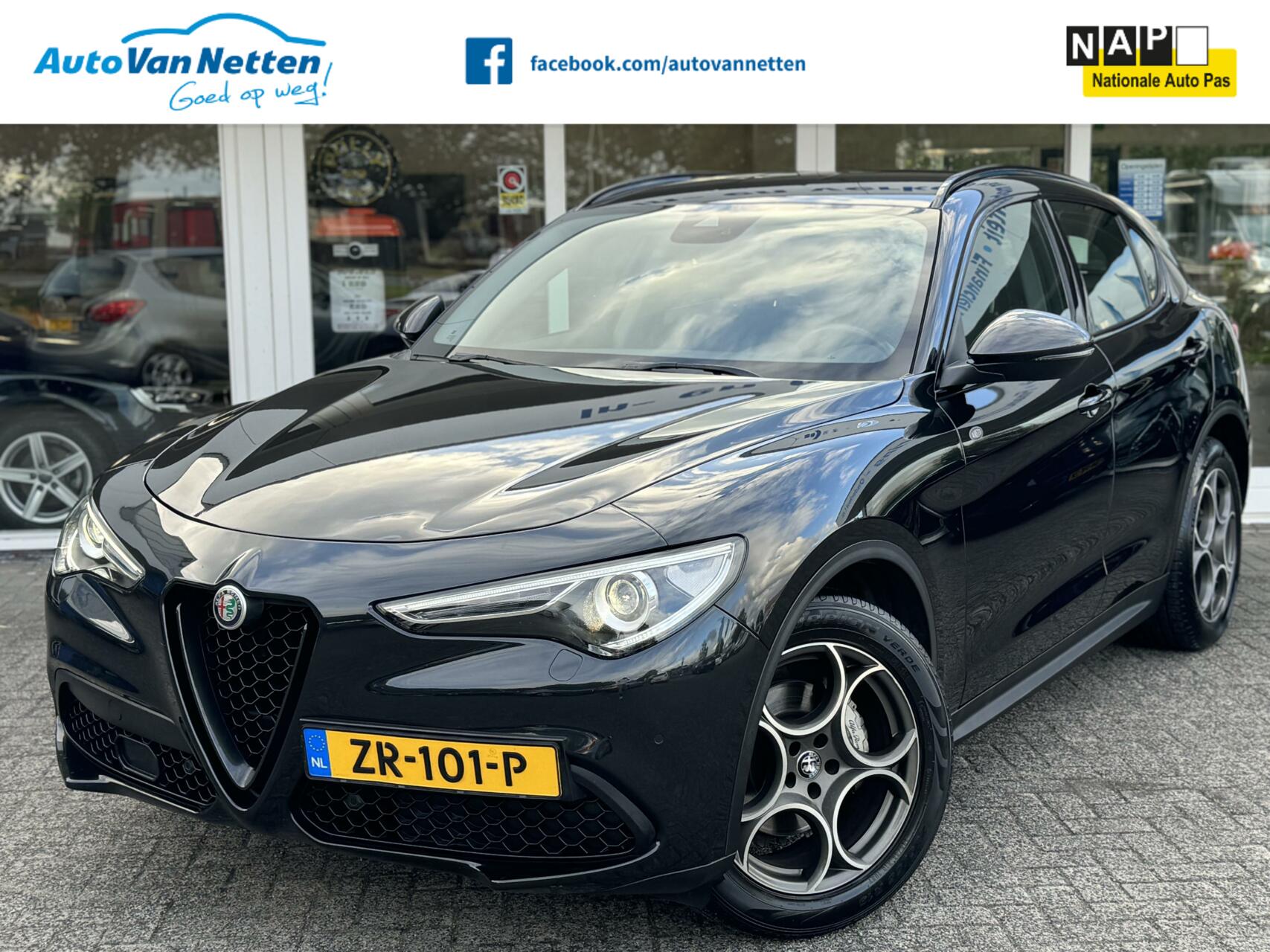 Alfa Romeo Stelvio 2.2D 160pk Automaat,Leder,Xenon,Led,Gr.Navi,pdc,19″lmv,Super