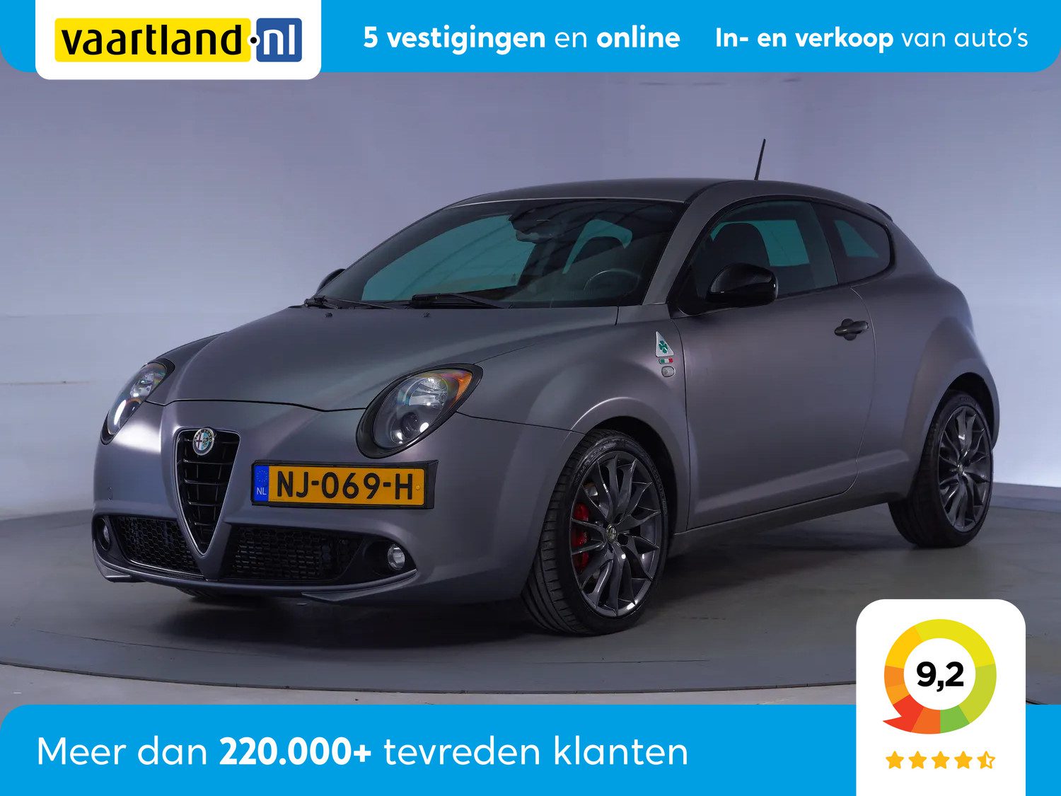 Alfa Romeo MiTo 1.4 T Quadrifoglio Verde Aut. [ Sabelt-Carbon Kuipstoelen Navi Clima ]