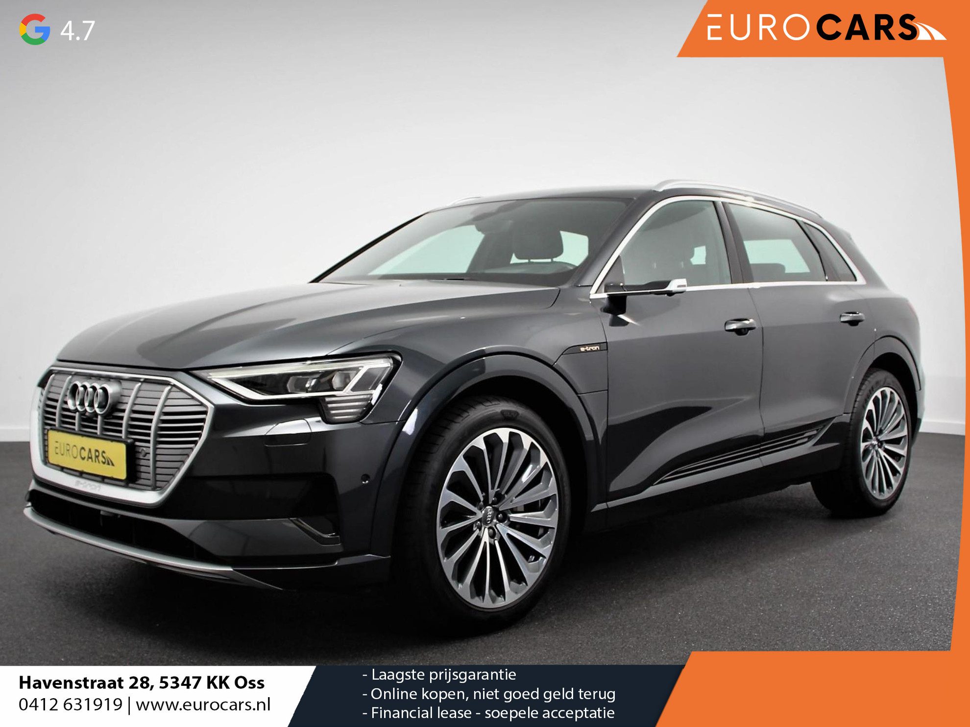 Audi e-tron 55 Quattro Advanced S-Line  | Navigatie | 360* Camera | Side/Lane Assist | Head Up Display | Virtuele Buitenspiegels | 21 Inch Lichtmetaal |