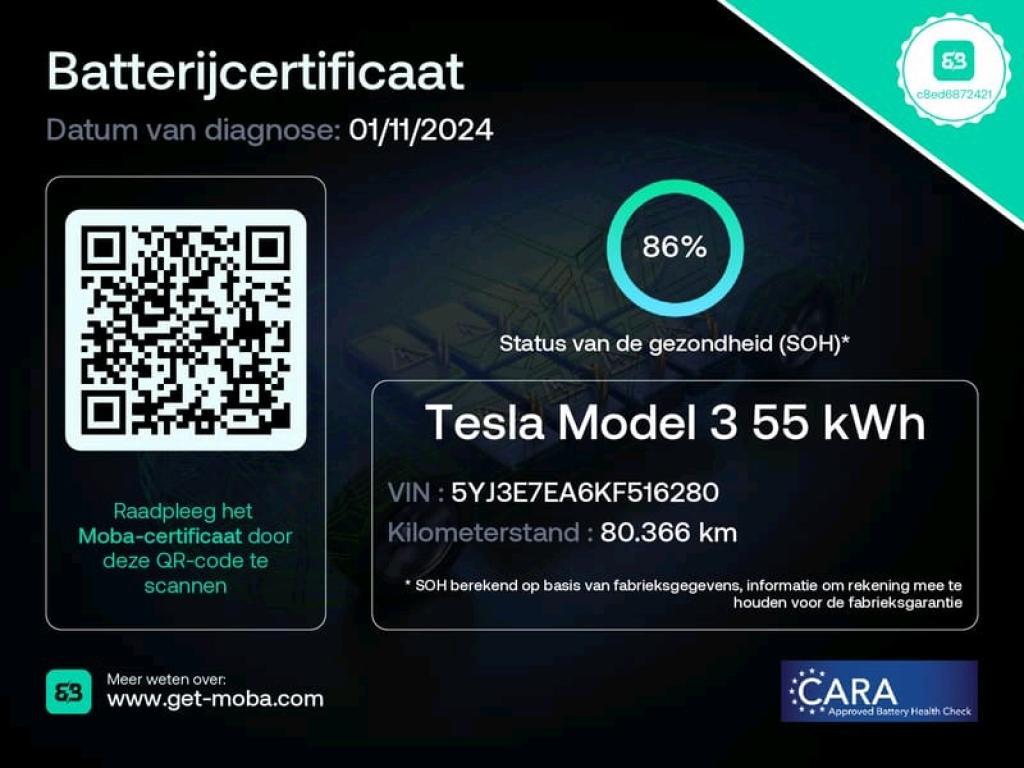 Tesla Model 3 Standard RWD Plus 60 kWh dealer ond eerste eigenaar