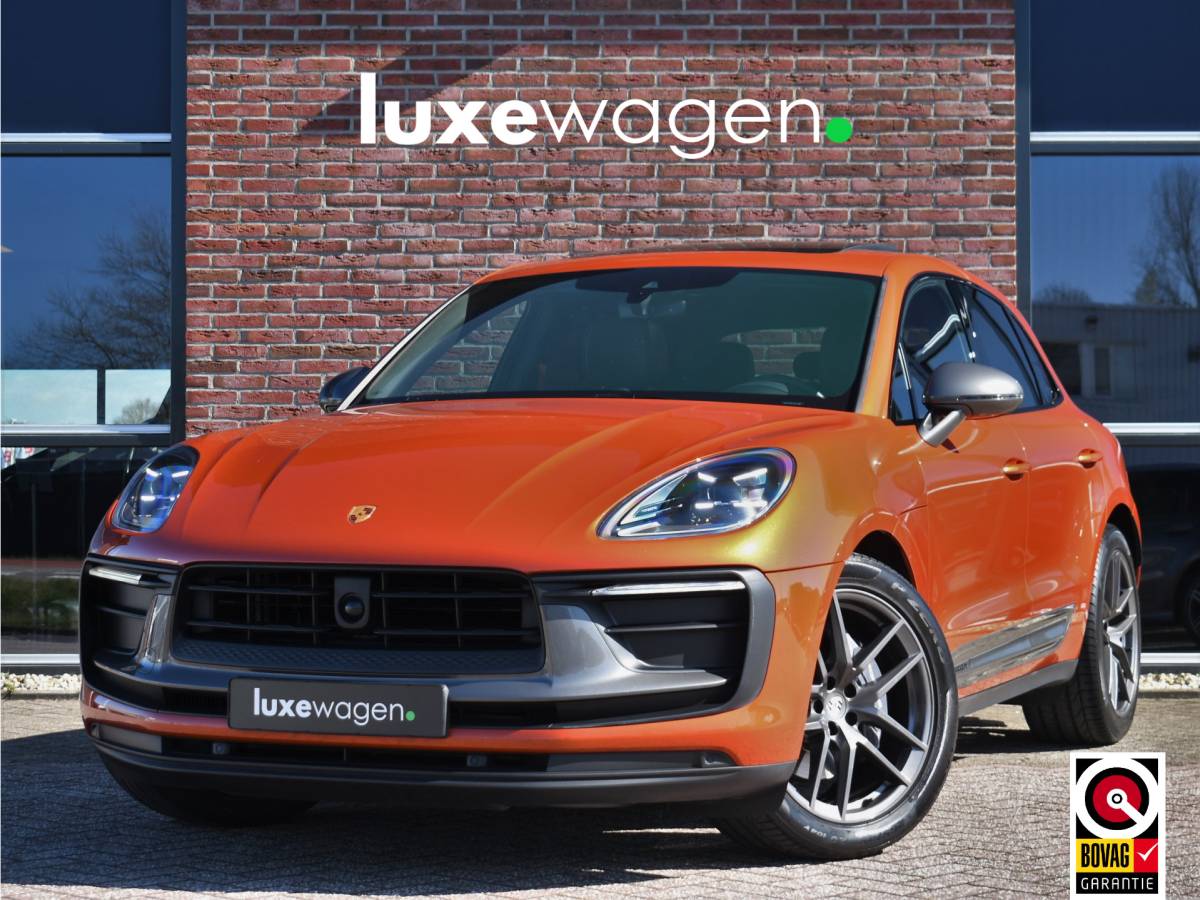 Porsche Macan Porsche Macan T 2.0 PDK Pano Luchtvering ACC Bose Papaya-orange