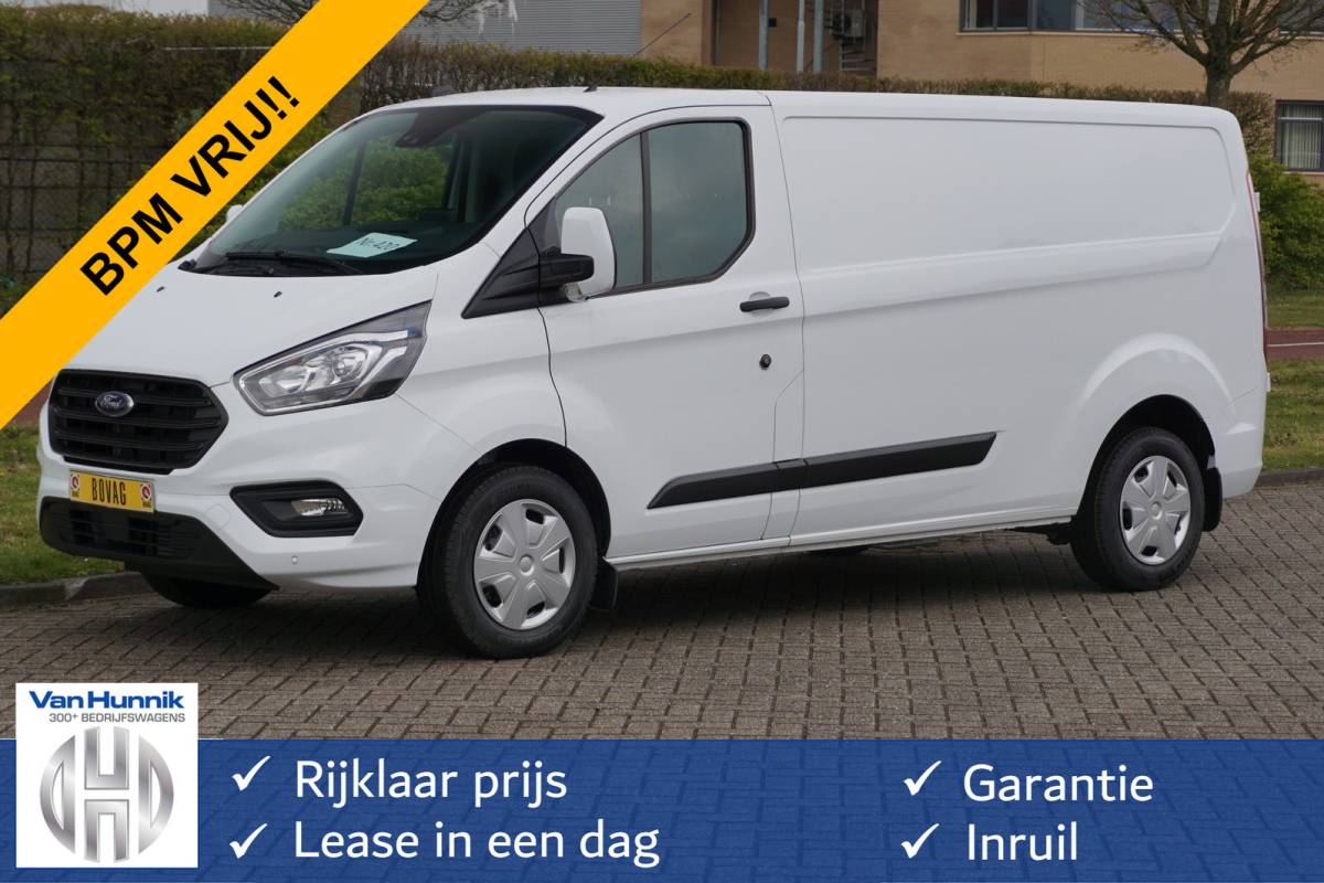 Ford Transit Custom Ford Transit Custom 300L 130 PK Trend BPM VRIJ!! Airco, Cruise, PDC, Navi!! NR. 322