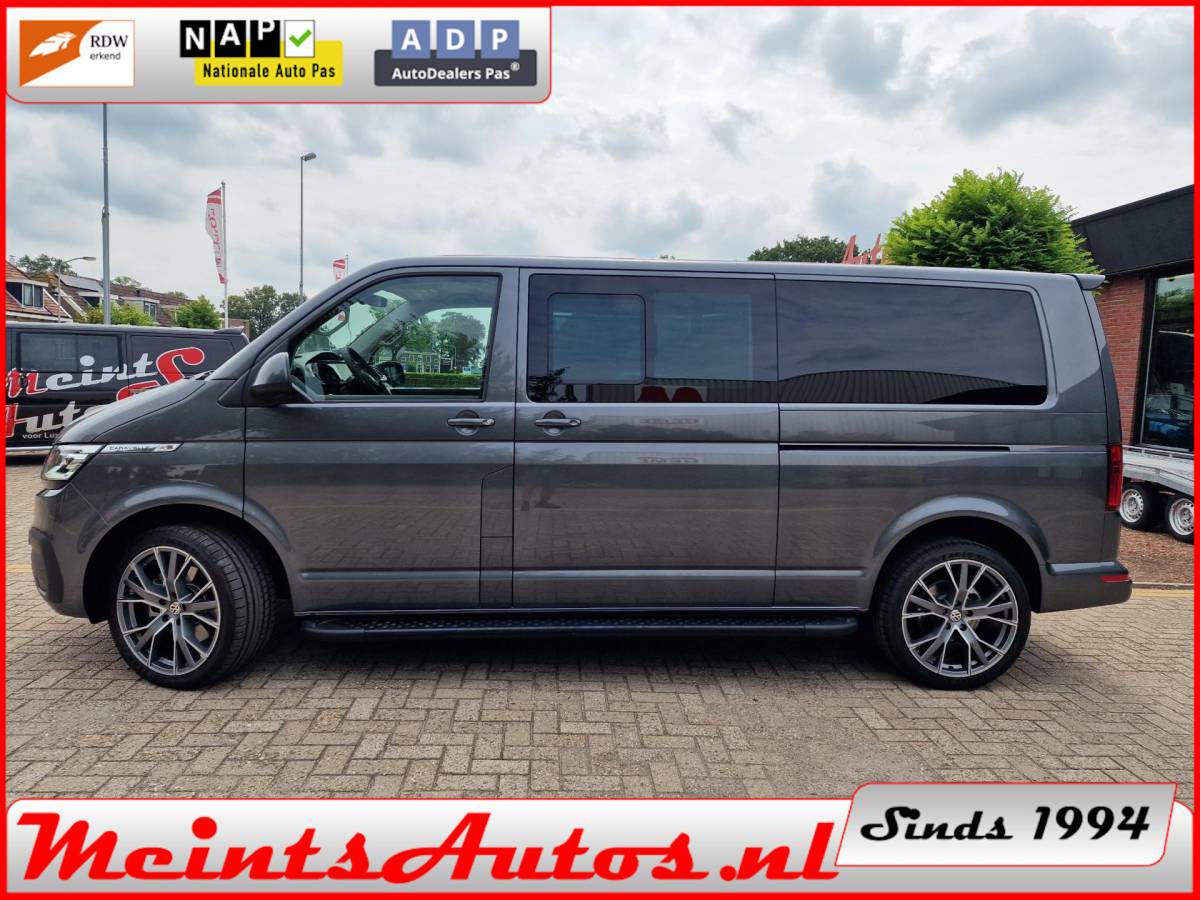 Volkswagen Transporter Volkswagen Transporter CARAVELLE T6.1 2.0 TDI 204Pk 32 DC LEDER Dubbele Cabine DSG L2H1 DIG. COCKPIT ADAPT. CRUISE, LED, 2x SCHUIF