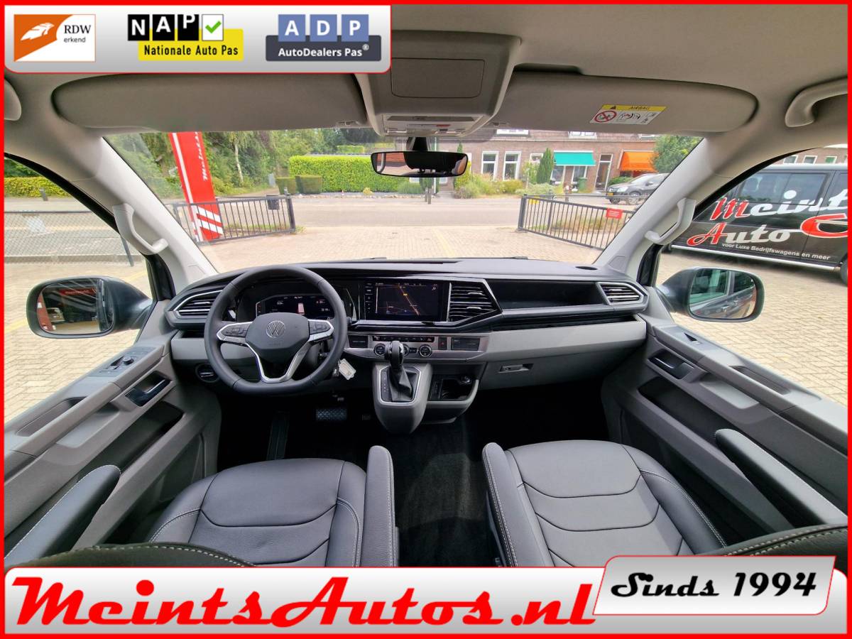 Volkswagen Transporter Volkswagen Transporter CARAVELLE T6.1 2.0 TDI 204Pk 32 DC LEDER Dubbele Cabine DSG L2H1 DIG. COCKPIT ADAPT. CRUISE, LED, 2x SCHUIF