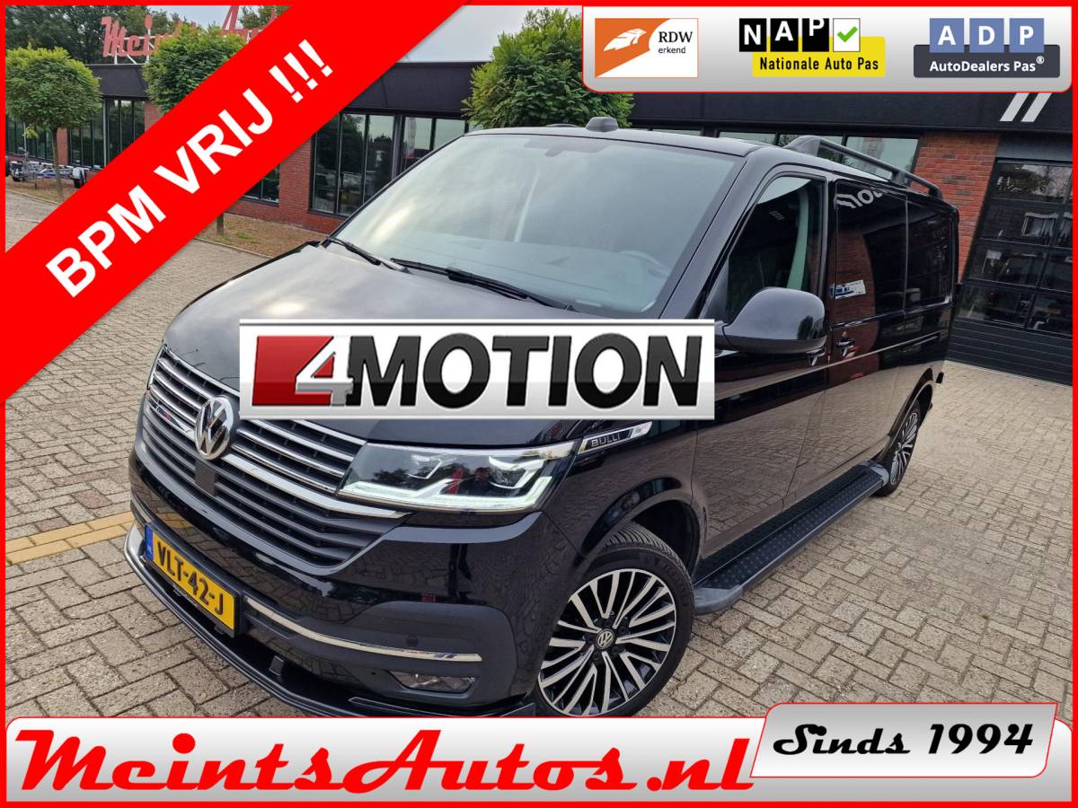 Volkswagen Transporter Volkswagen Transporter T6.1 2.0 TDI 204Pk Bulli 4-MOTION DC Dubbele Cabine DSG L2H1 DIG. COCKPIT ADAPT. CRUISE LED, LEDER, 2x Schu