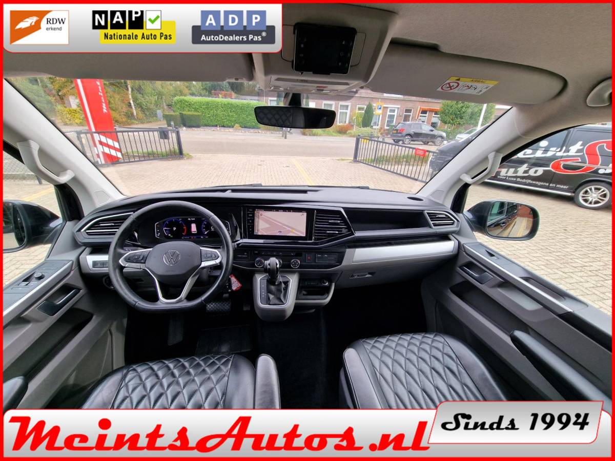 Volkswagen Transporter Volkswagen Transporter T6.1 2.0 TDI 204Pk Bulli 4-MOTION DC Dubbele Cabine DSG L2H1 DIG. COCKPIT ADAPT. CRUISE LED, LEDER, 2x Schu