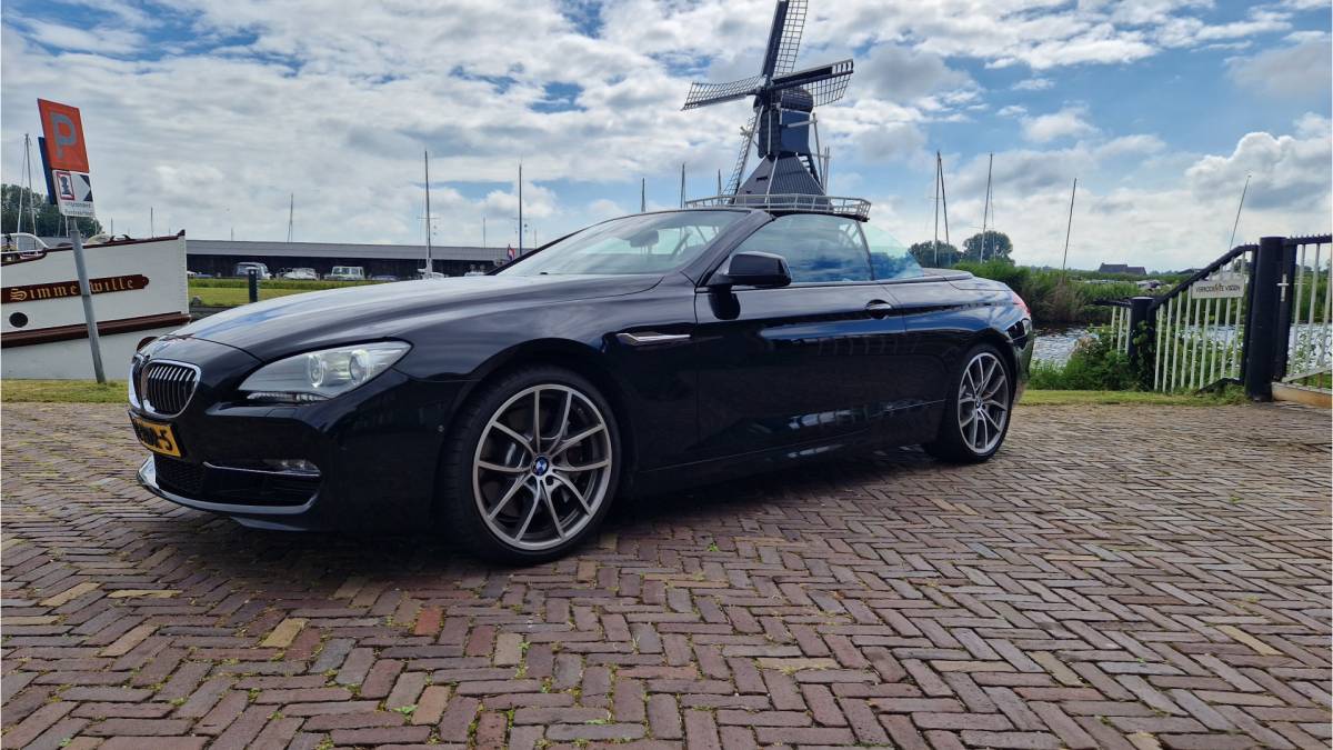 BMW 6 Serie BMW 6-serie Cabrio 650i High Executive Xenon-LED / Leder-Sportstoelen / Head-UP / 19″ LMV / 408 PK / Nieuwprijs €167.000