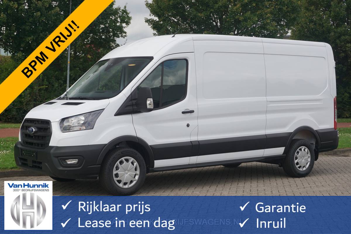 Ford Transit Ford Transit 350L 130PK L3H2 Trend AUT BPM VRIJ!! Clima, 12″ Sync 4 Navi, 270º deur, Trekhaak!! NR. 165
