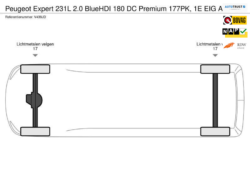 Peugeot Expert Peugeot Expert 231L 2.0 BlueHDI 180 DC Premium dubbel cabine, AUTOMAAT, 177PK, 1E EIG AFK!