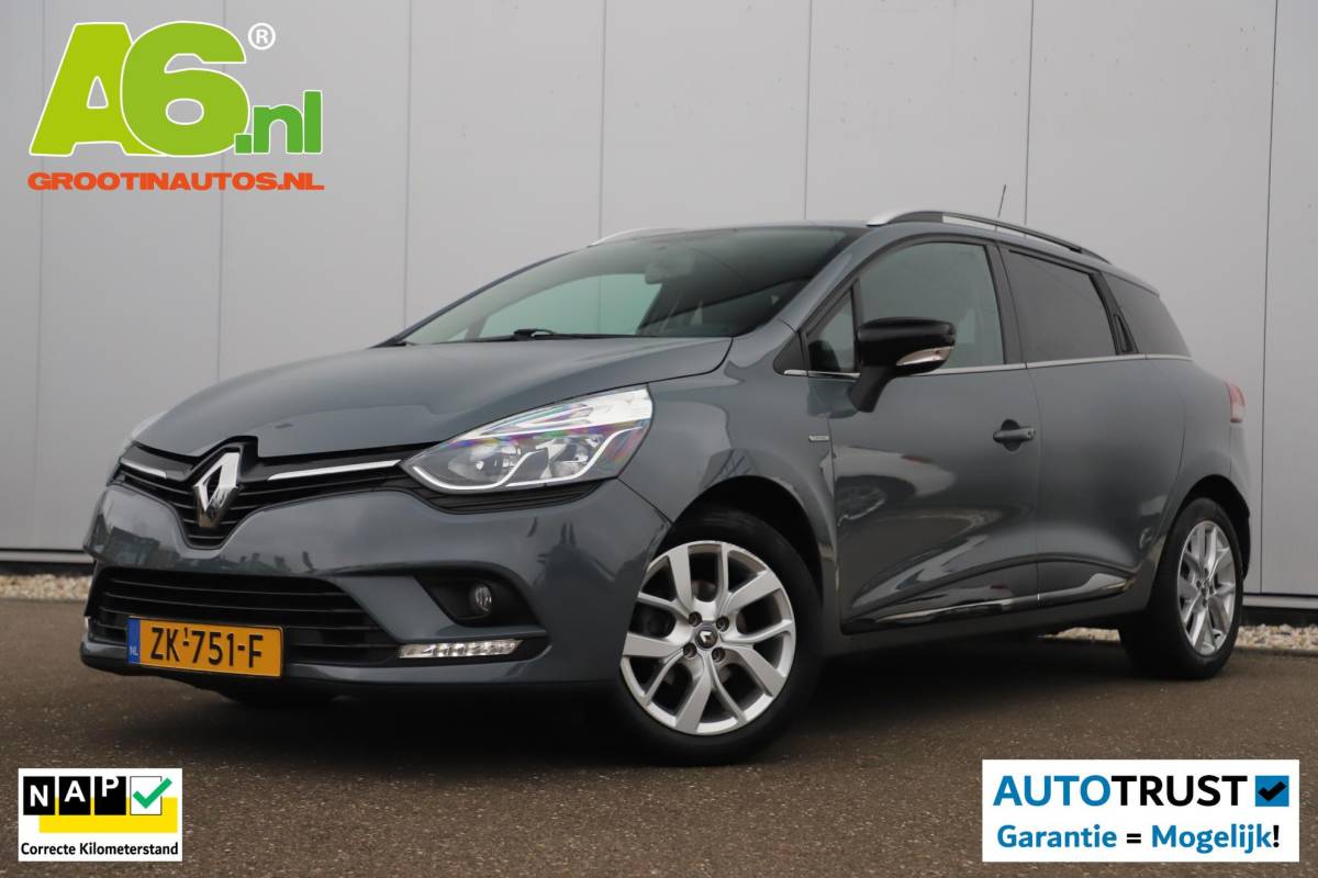 Renault Clio Renault Clio Estate 0.9 TCe Limited Nardo Grey 16 inch LMV Keyless Navigatie Carplay Airco Cruise Control