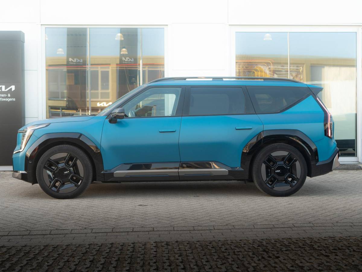 Kia EV9 Kia EV9 Launch Edition GT-Line AWD 99.8 kWh | Speciale kleur | 7-Pers. | 21″ | Head-Up | Stoel-/Stuurverwarming | Premium Audio | Schuif-/kanteldak | Adapt. Cruise | Matte blauw