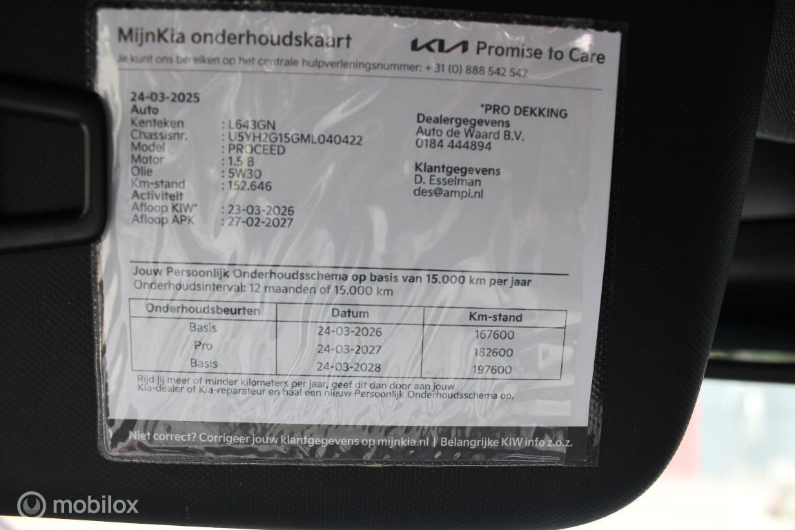 Kia ProCeed Kia ProCeed 1.5 T-GDI GT-Line Panodak/Camera/Carplay/Virtual