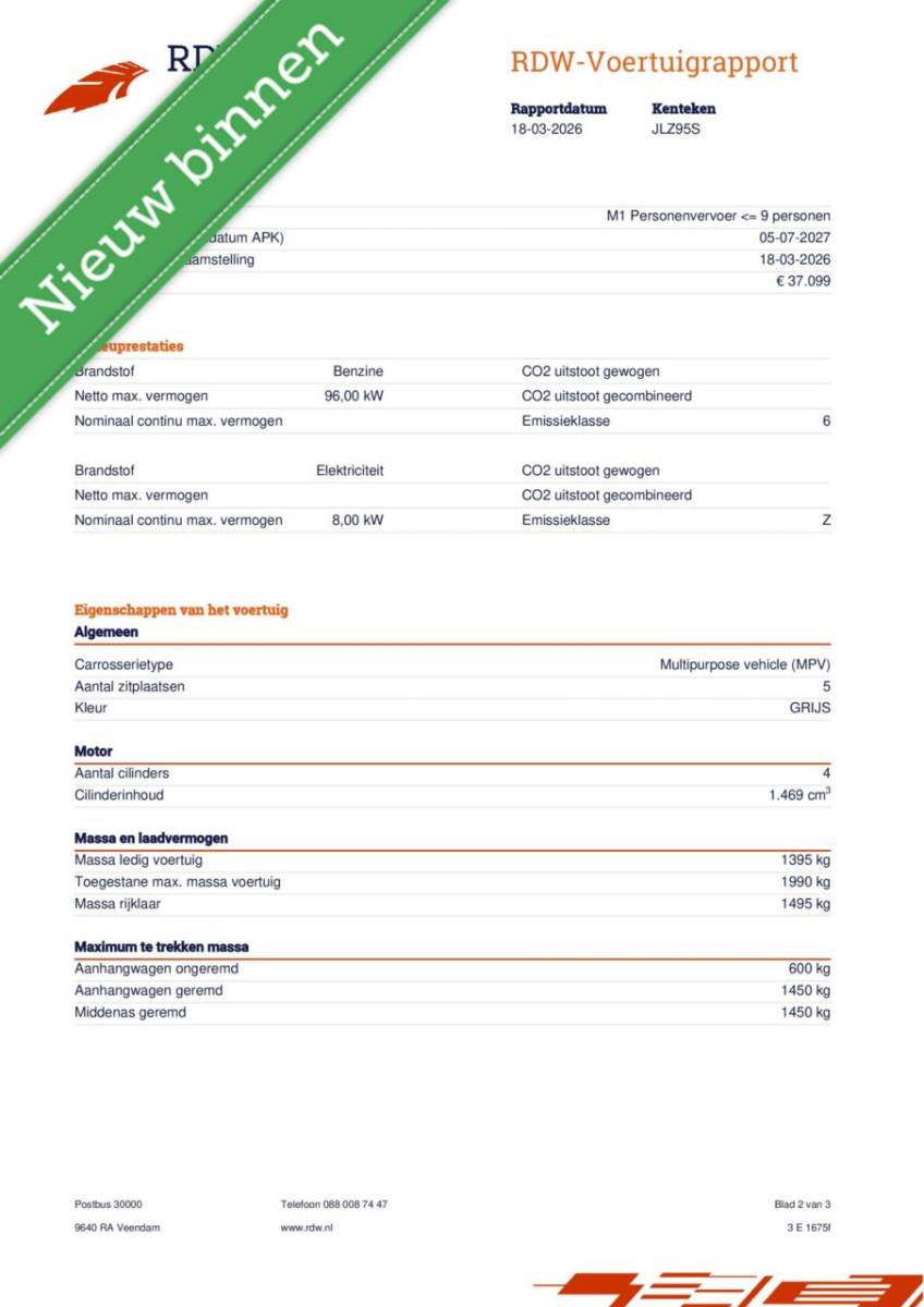 Jeep Renegade Jeep Renegade 1.5T e-Hybrid Limited AUTOMAAT BTW-auto