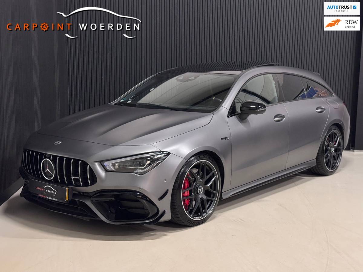 Mercedes-Benz CLA Mercedes-Benz CLA-klasse Shooting Brake AMG 45 S 4MATIC+ PANO | SCHAALSTOELEN | BURMESTER | HUD