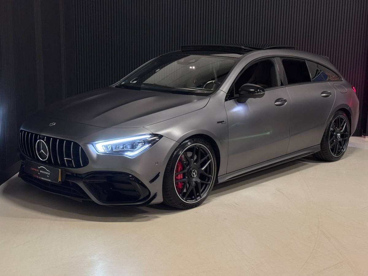 Mercedes-Benz CLA Mercedes-Benz CLA-klasse Shooting Brake AMG 45 S 4MATIC+ PANO | SCHAALSTOELEN | BURMESTER | HUD
