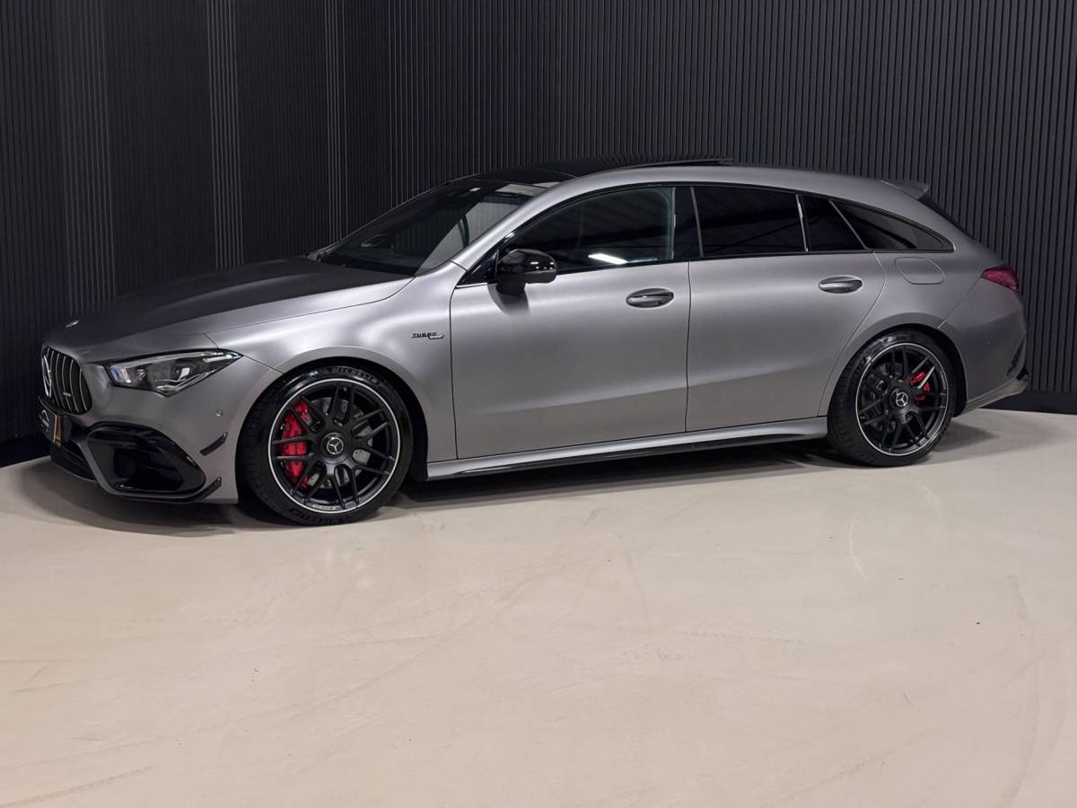 Mercedes-Benz CLA Mercedes-Benz CLA-klasse Shooting Brake AMG 45 S 4MATIC+ PANO | SCHAALSTOELEN | BURMESTER | HUD