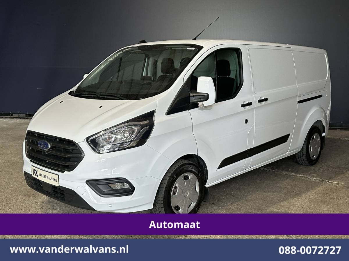 Ford Transit Custom Ford Transit Custom 2.0 TDCI 131pk Automaat L2H1 Inrichting Euro6 Airco | 2x zijdeur | Camera | Navigatie | LED | Android Auto | Cruisecontrol Verwarmde voorruit, Parkeersensoren, Bijrijdersbank