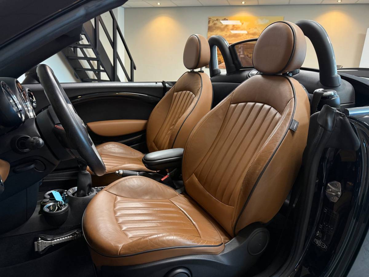 MINI Cooper S Cabrio Mini Mini Roadster 1.6 Cooper S *John Cooper Works* 184Pk! Elektr.Dak|Leer|Navi|Cruise|BT|NAP|JCW