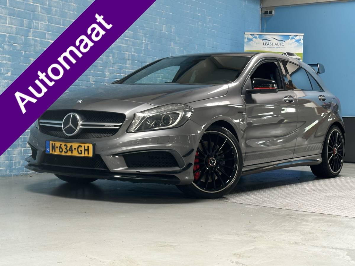 Mercedes-Benz A-Klasse Mercedes-Benz A-klasse AMG 45 4MATIC AMG SPORT / LEER / LMV /470pk Auto rijd goed