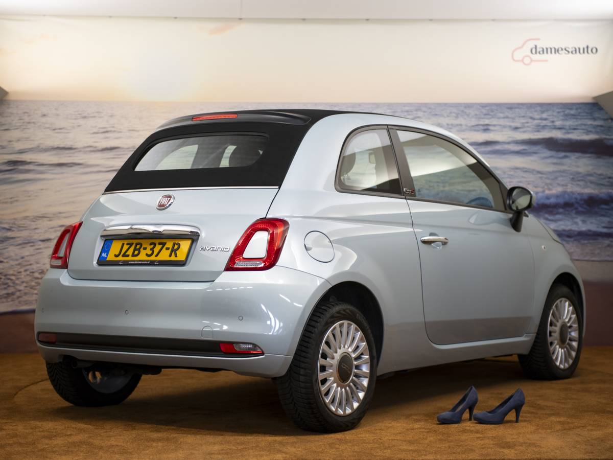 Fiat 500C Fiat 500C 1.0 Hybrid Dolcevita, Cabriolet, lichtblauw, incl garantie