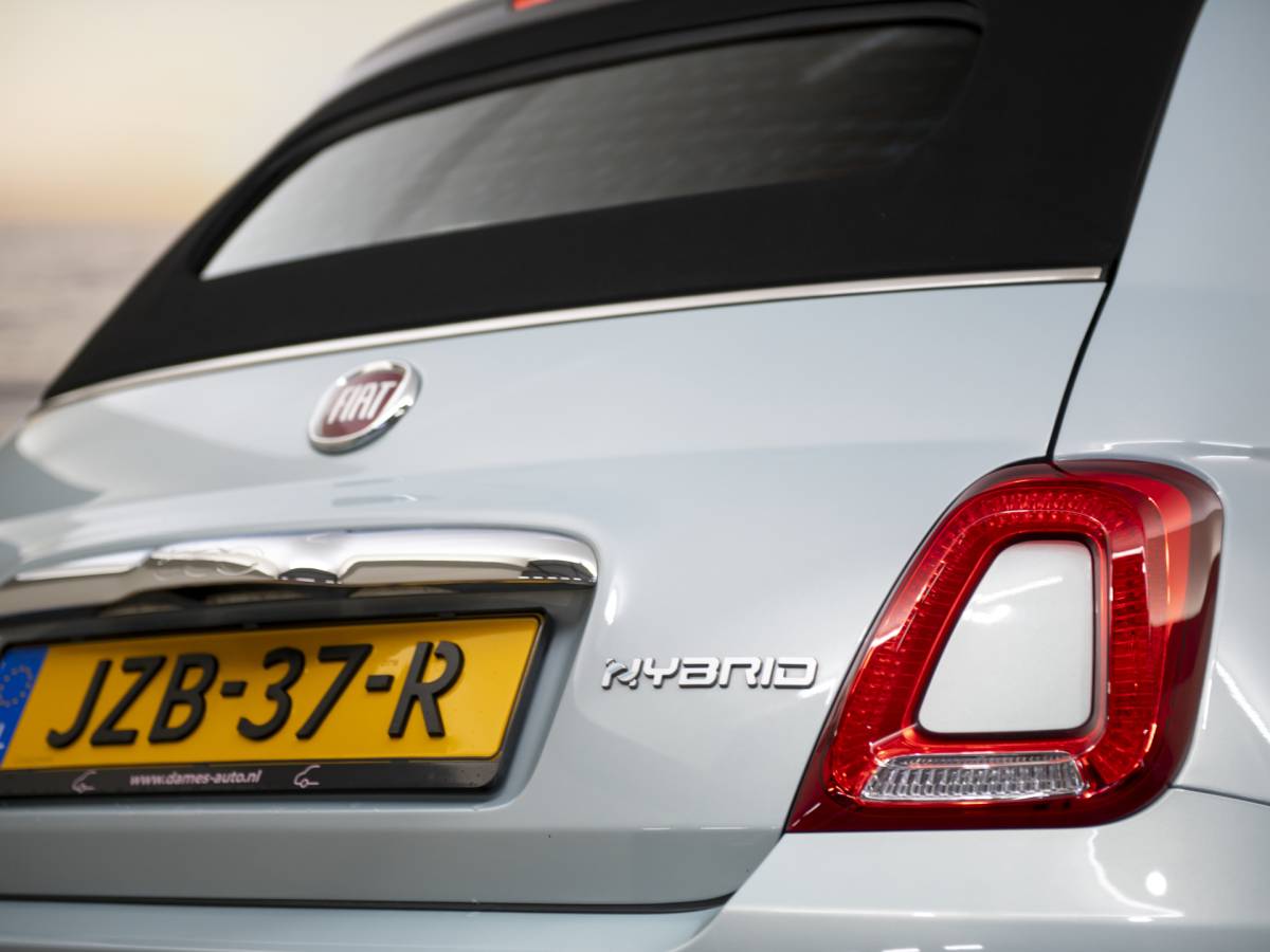 Fiat 500C Fiat 500C 1.0 Hybrid Dolcevita, Cabriolet, lichtblauw, incl garantie