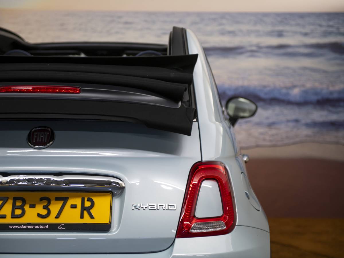 Fiat 500C Fiat 500C 1.0 Hybrid Dolcevita, Cabriolet, lichtblauw, incl garantie