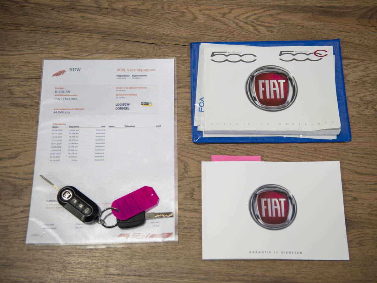 Fiat 500C Fiat 500 C 1.0 Hybrid Dolcevita, NAP, Volledig leer, incl garantie,