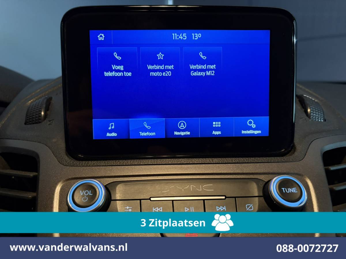 Ford Transit Connect Ford Transit Connect 1.5 EcoBlue 120pk L2H1 Euro6 Airco | 3-Zits | Camera | Navigatie | Apple Carplay Stoelverwarming, Verwarmde voorruit, Parkeersensoren, Bijrijdersbank