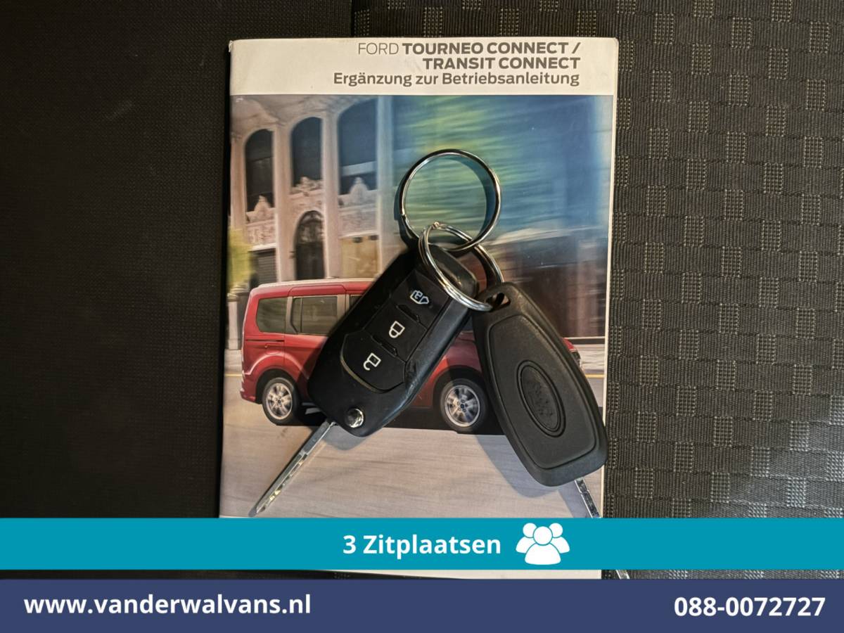 Ford Transit Connect Ford Transit Connect 1.5 EcoBlue 120pk L2H1 Euro6 Airco | 3-Zits | Camera | Navigatie | Apple Carplay Stoelverwarming, Verwarmde voorruit, Parkeersensoren, Bijrijdersbank