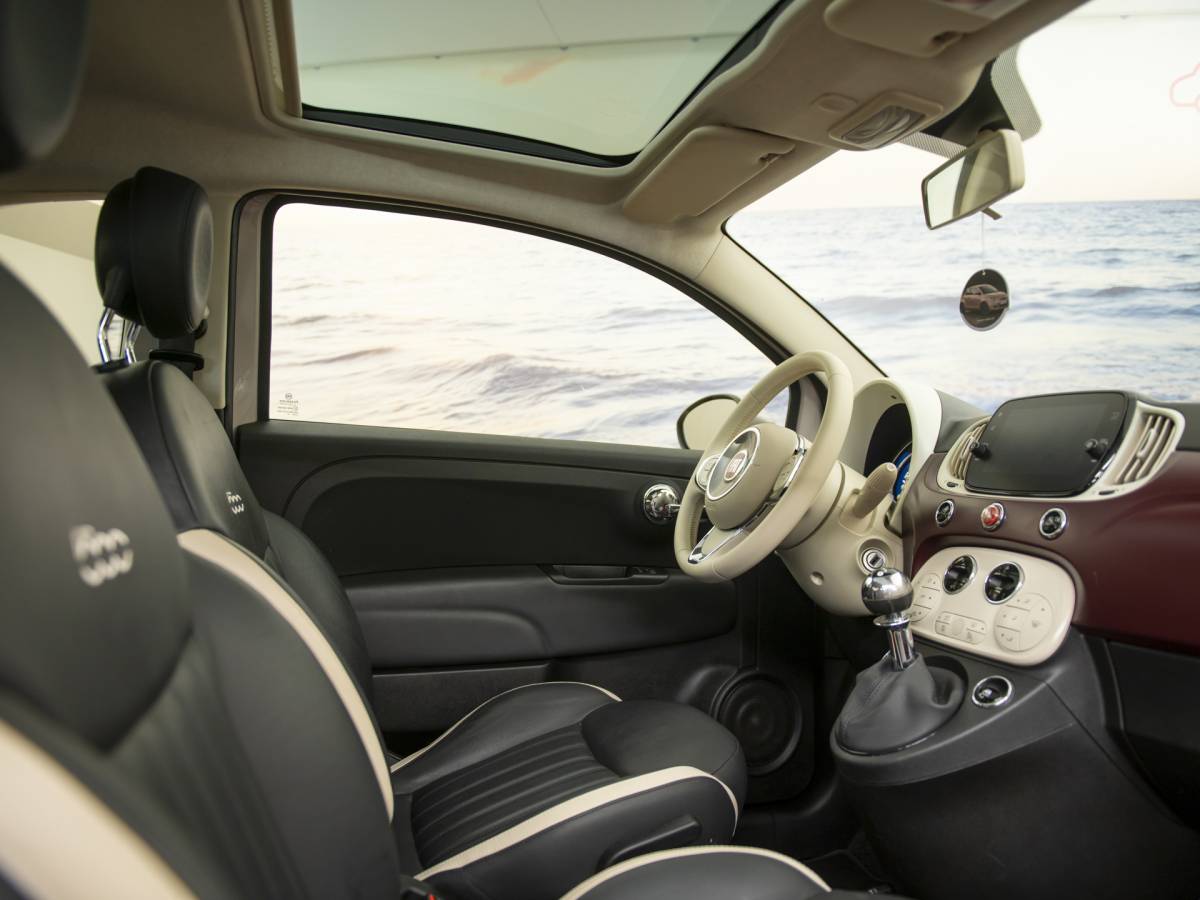 Fiat 500 Fiat 500 1.2 Star, Powder Pink, Pano, leder, Nwe distr.riem, incl garantie.