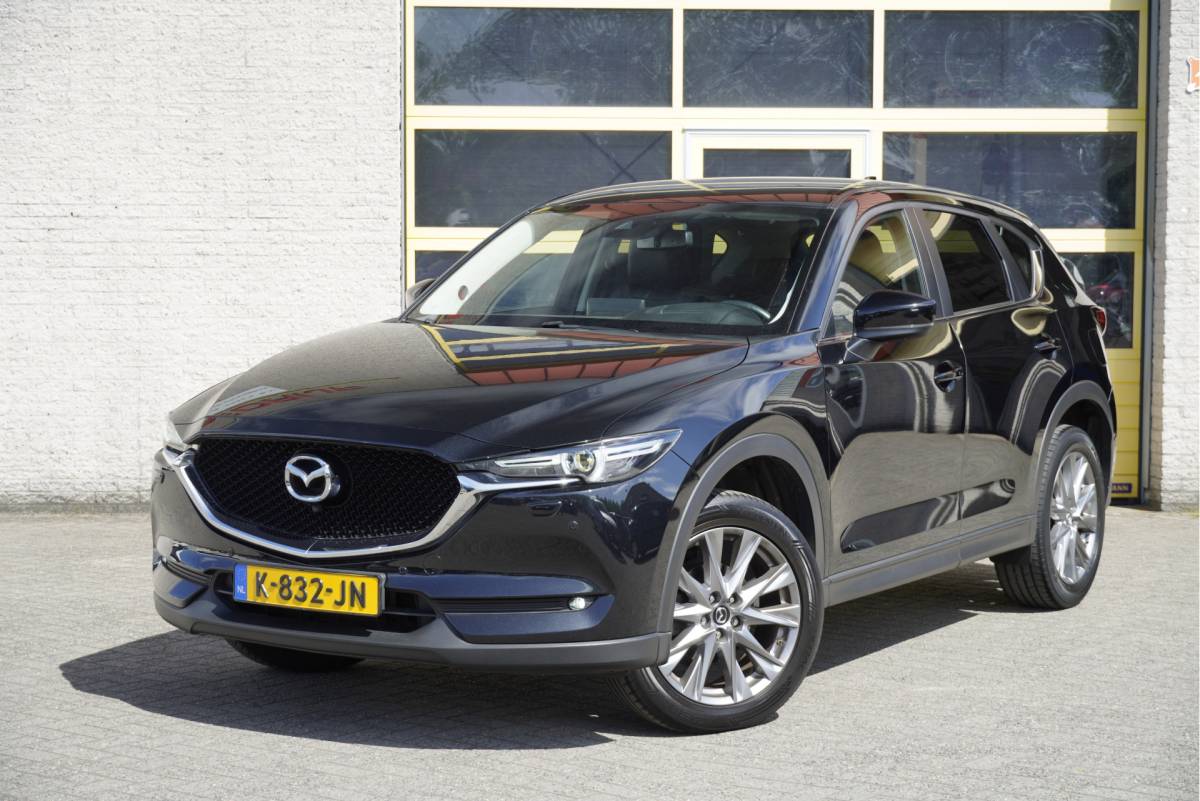 Mazda CX-5 Mazda CX-5 2.0 SkyActiv-G 165PK! Automaat Style Selected BJ2021 Lmv 19″ | Led V+A | Pdc | Keyless entry | 360° Camera |  Bose Audio | Head-up display | Climate control | Cruise control | Elek voorstoelen | Lederen bekleding | Verwarmd stuur | Verwarmde voorstoelen