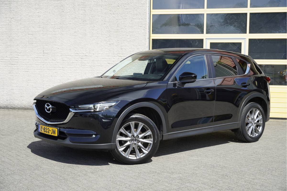 Mazda CX-5 Mazda CX-5 2.0 SkyActiv-G 165PK! Automaat Style Selected BJ2021 Lmv 19″ | Led V+A | Pdc | Keyless entry | 360° Camera |  Bose Audio | Head-up display | Climate control | Cruise control | Elek voorstoelen | Lederen bekleding | Verwarmd stuur | Verwarmde voorstoelen