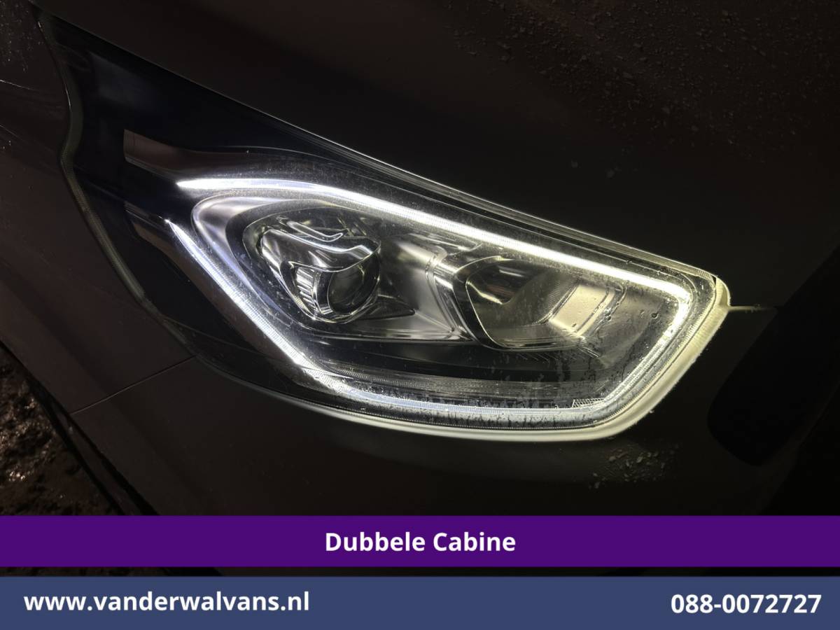 Ford Transit Custom Ford Transit Custom 2.0 TDCI 131pk L2H1 Dubbele Cabine Euro6 Airco | 6-Zits | LED | Cruisecontrol | Parkeersensoren Achterklep, 2800kg trekvermogen